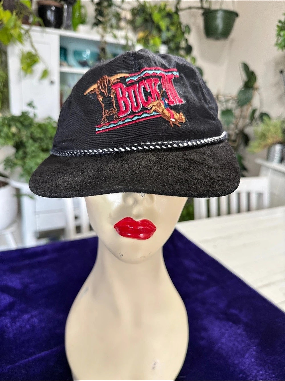 80s Vintage Mid western co Stetson Buckin' Western Embroidered cap